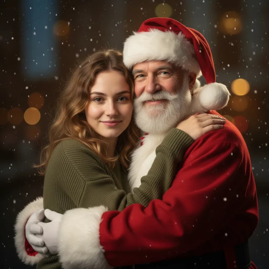 AI Santa Hug Video